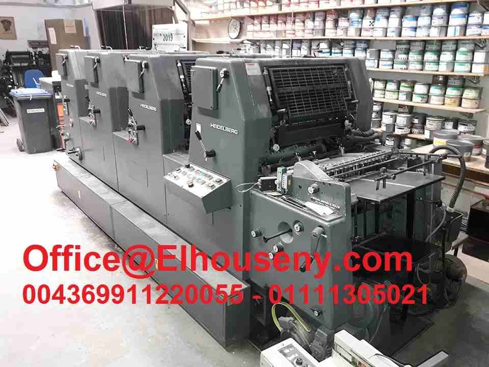 ماكينة طباعة هايدلبرج جى تى او 52 4 لون
Heidelberg GTOVP 52 +Version
Heidelberg GTOVP 52 +Version
CPC,
Alcolor,
Wendung 4/0, 2/2,
T6 Puderapparat
من داخل مصر برجاء اتصل علي
002/01111305021
تلي...