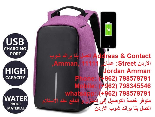 Laptop Bag كمبيوتر محمول وكابل شحن USB ومنفذ - حقيبة سفر مقاومة للماءبيع حقائب الظهر متعددت الجيوب حمل لاب توب حقيبة ظهر
